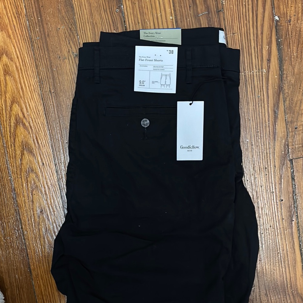 Goodfellow & Co Black Flat Front Shorts